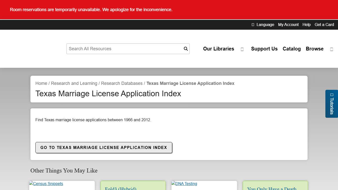 Texas Marriage License Application Index Mid-Continent Public Library